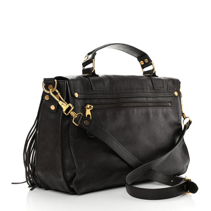 Proenza Schouler Lambskin Fringe Medium PS1 Satchel Dark Chocolate 3 of 14