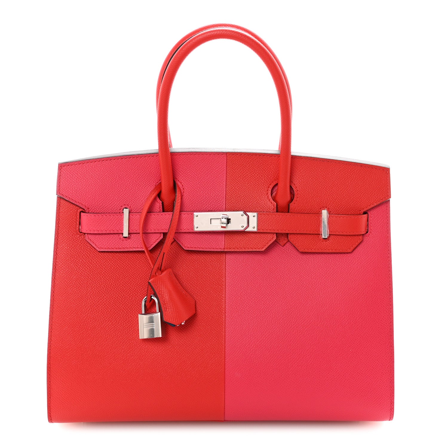 Hermes Epsom Casaque Birkin Sellier 30 Rouge Coeur Rose Extreme Bleu Zanzibar 1 of 11