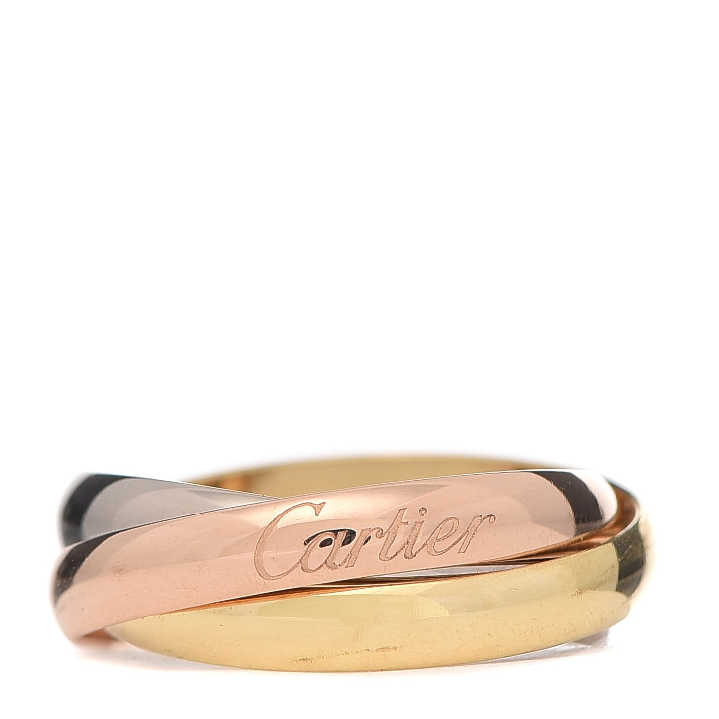 18K Pink Yellow White Gold Classic Trinity Ring 48 4.5