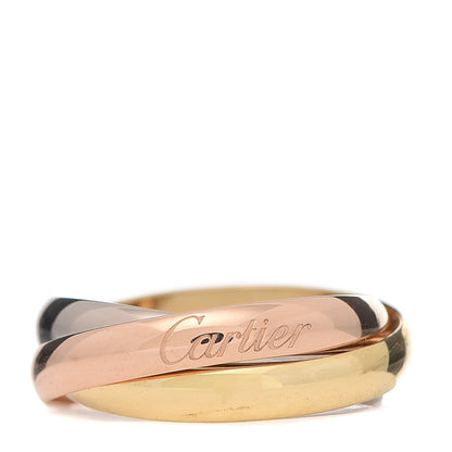 Cartier 18K Pink Yellow White Gold Classic Trinity Ring 48 4.5 1 of 6