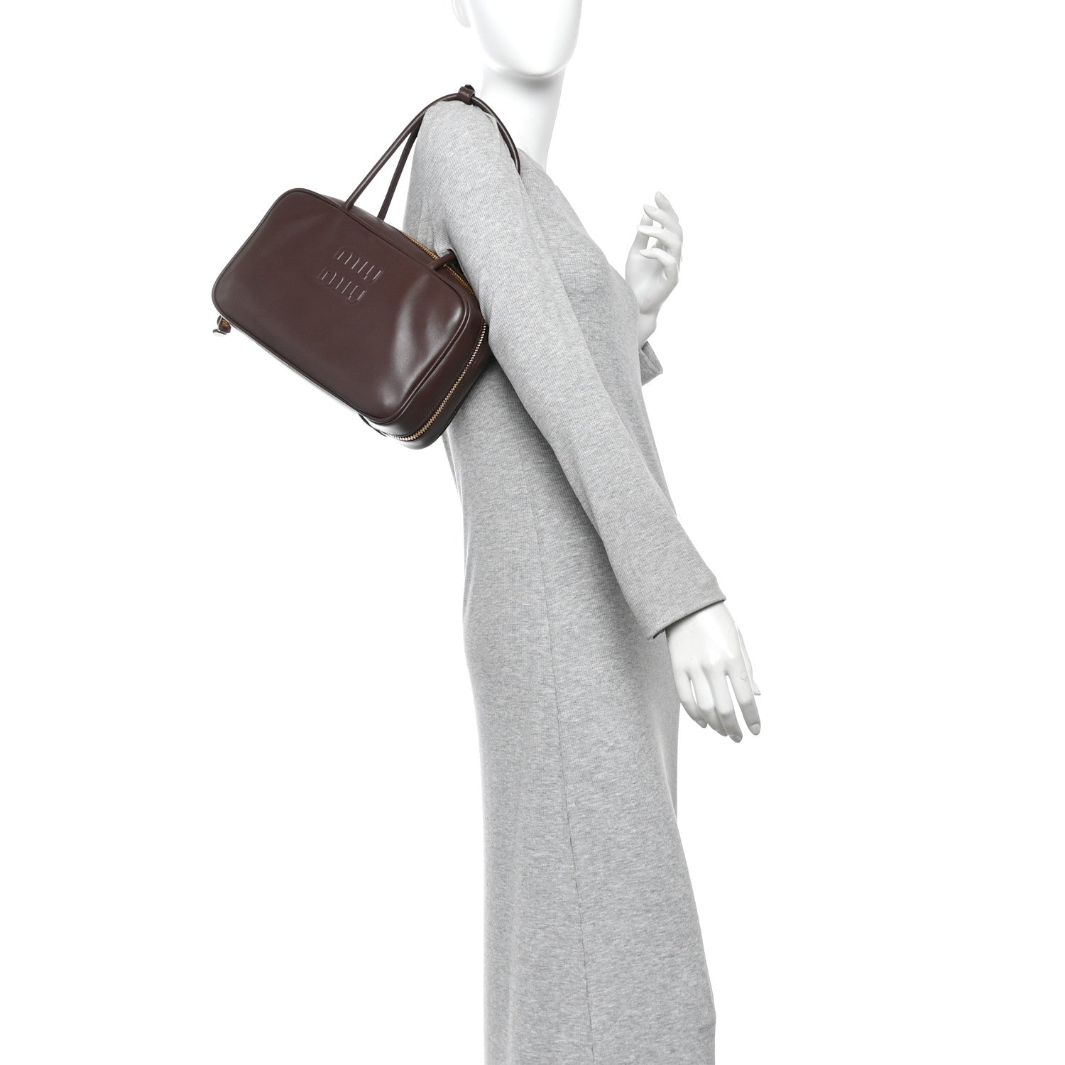 Miu Miu Soft Calf Softy Medium Beau Top Handle Bag Radica 2 of 10