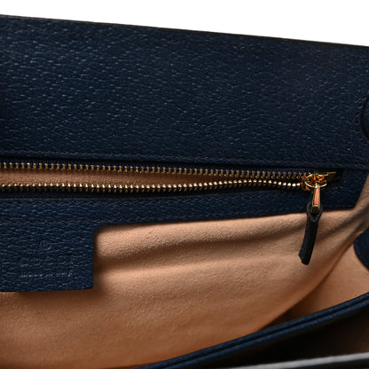 Gucci Textured Calfskin Web Medium Ophidia Chain Shoulder Bag Blue Agata 6 of 10