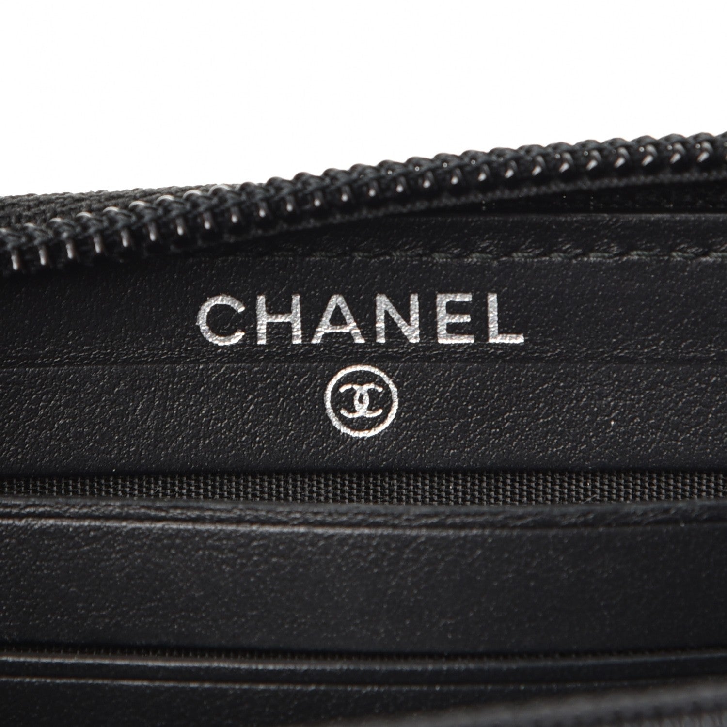 Chanel Calfskin Quilted Small Boy Zip Around Wallet Black 6 of 9