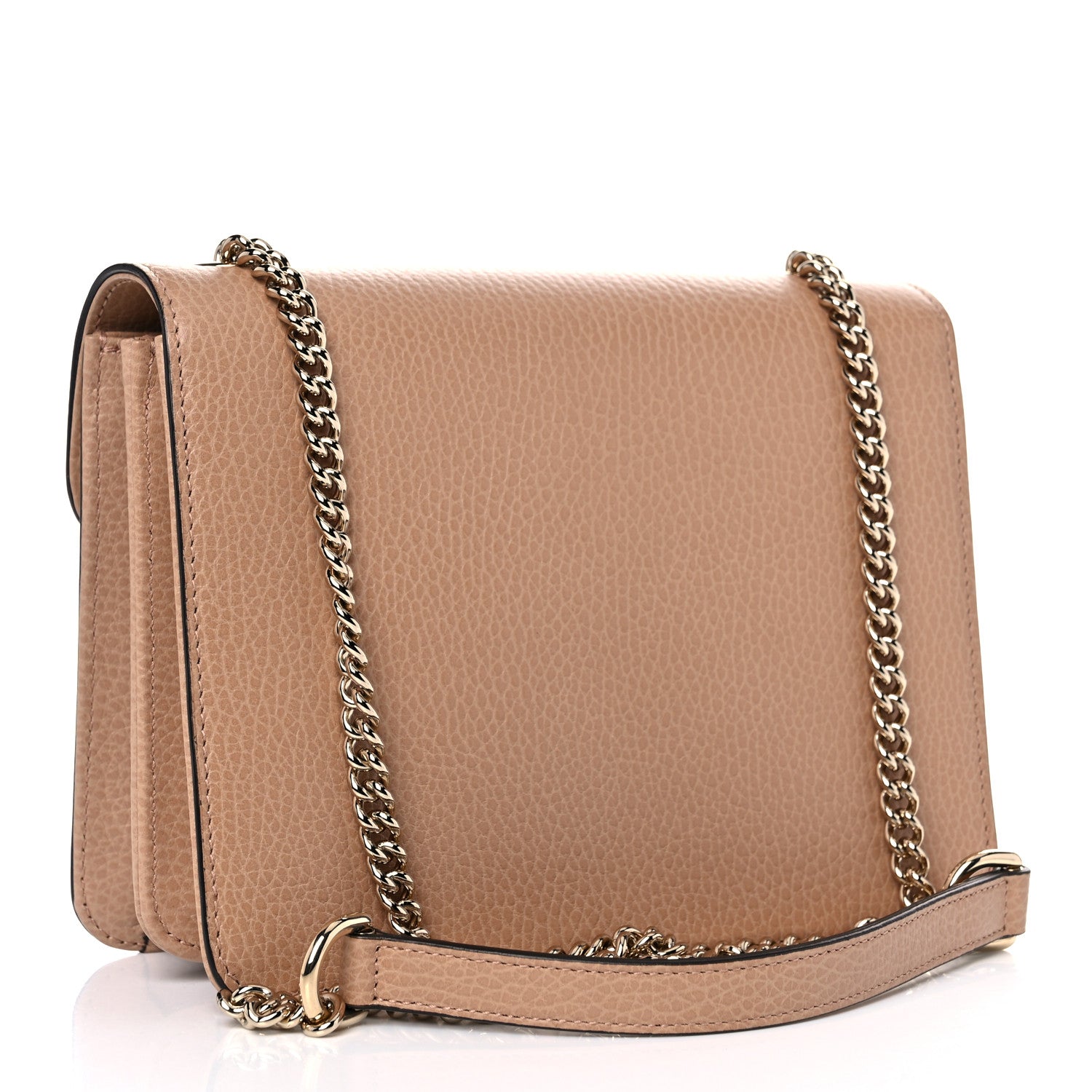 Gucci Dollar Calfskin Small Interlocking G Shoulder Bag Camelia 3 of 11