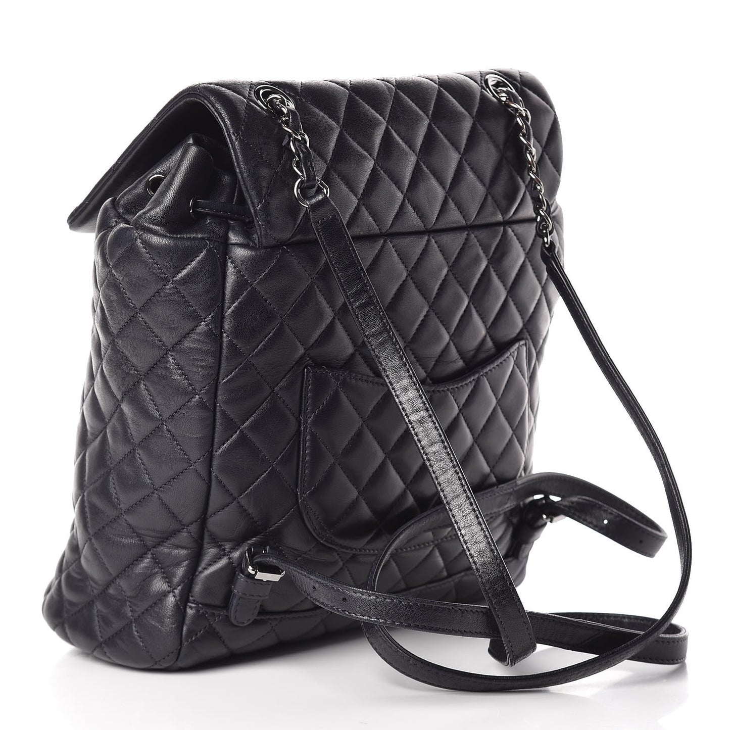 Lambskin Quilted Large Urban Spirit Backpack Navy