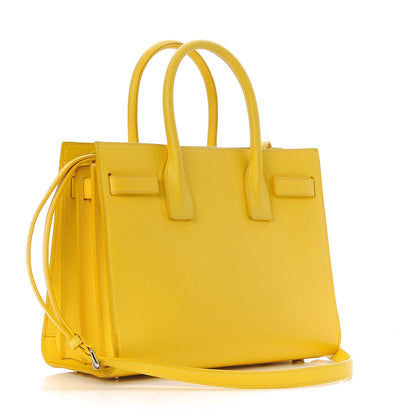 Saint Laurent Grained Calfskin Baby Sac De Jour Yellow 4 of 15