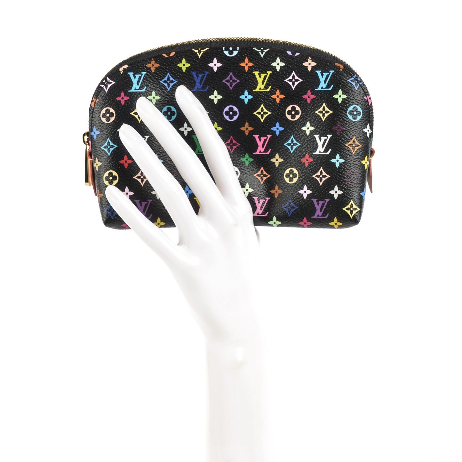 Louis Vuitton Monogram Multicolor Cosmetic Pouch Black Grenade 2 of 7