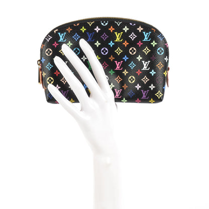Louis Vuitton Monogram Multicolor Cosmetic Pouch Black Grenade 2 of 7