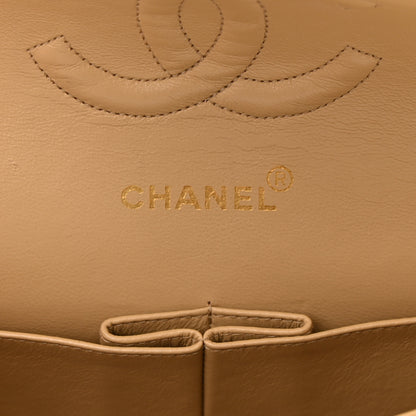 Chanel Lambskin Quilted Medium Double Flap Beige 6 of 26