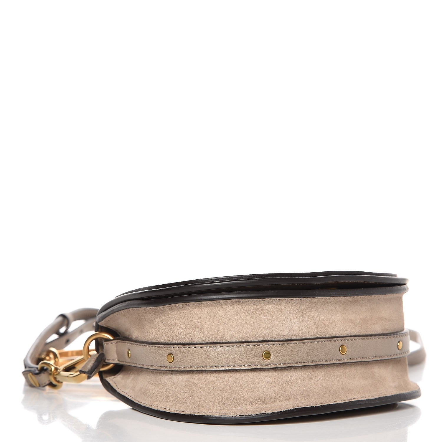 Chloe Calfskin Suede Small Nile Bracelet Bag Motty Grey 4 of 8