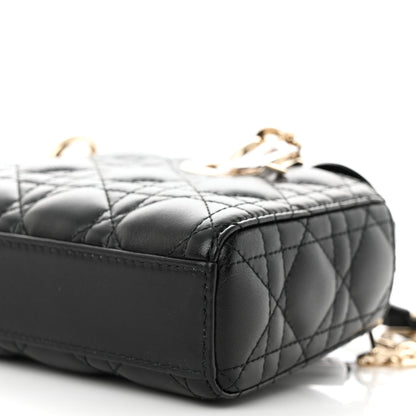 Christian Dior Lambskin Cannage Small Lady D-Joy Black 9 of 9