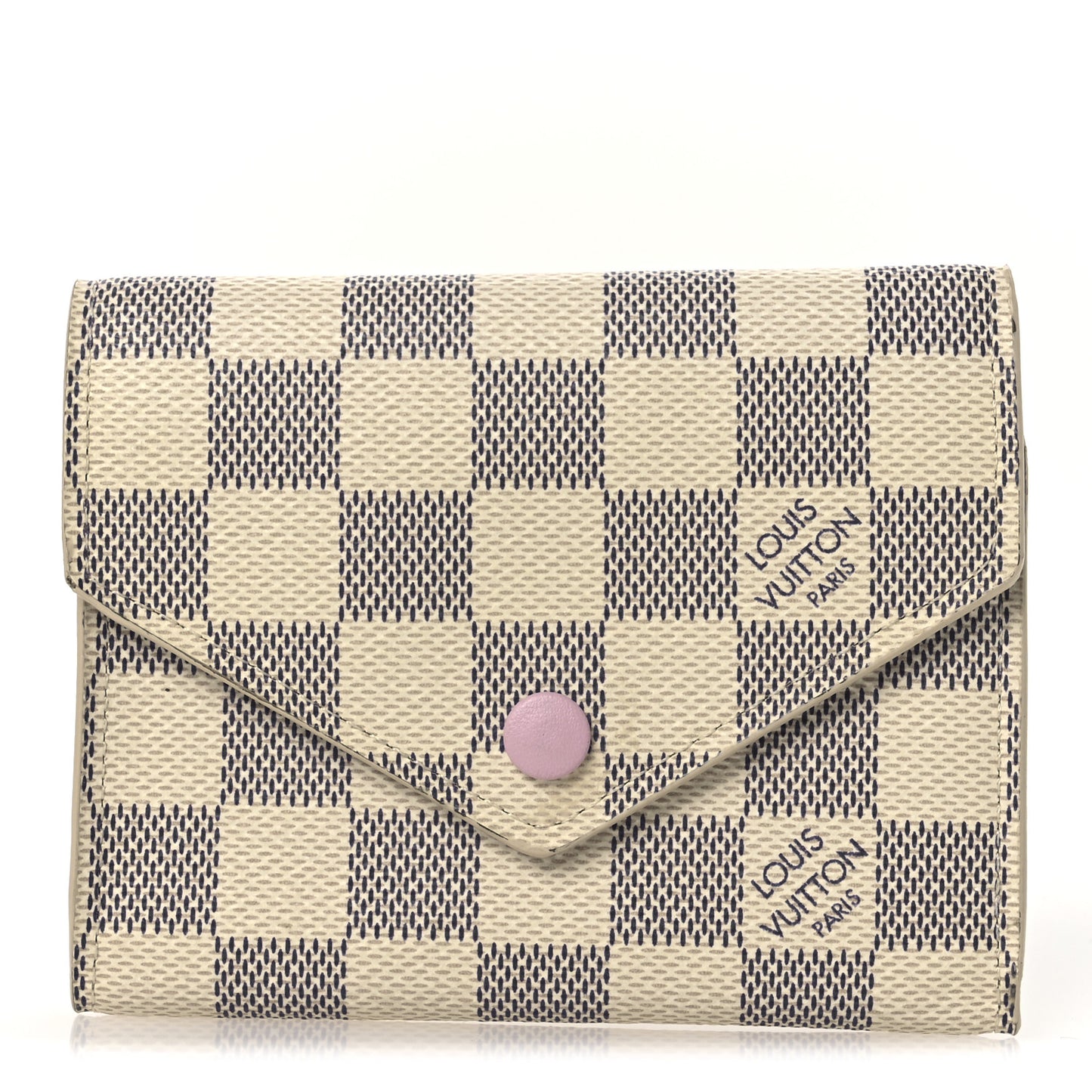 Damier Azur Victorine Wallet Rose Ballerine