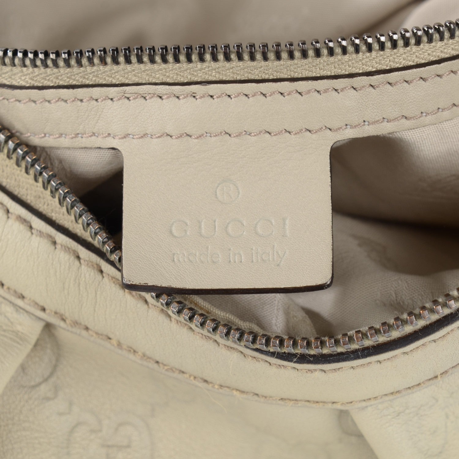 Gucci Guccissima Medium Icon Bit Shoulder Bag Off White 6 of 8