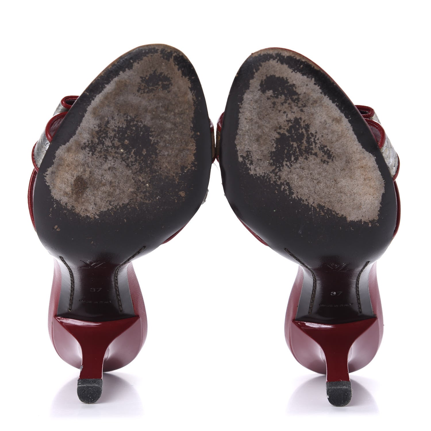 Louis Vuitton Satin Monogram Bow Mules 37 Marron 5 of 16