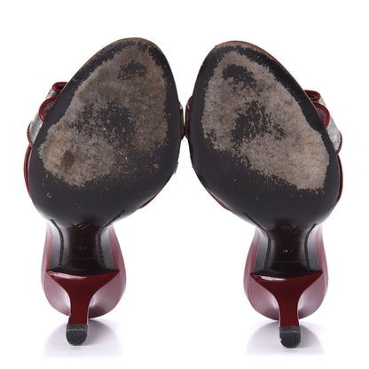 Louis Vuitton Satin Monogram Bow Mules 37 Marron 5 of 16