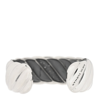David Yurman Sterling Silver Diamond Midnight Melange Sculpted Cuff Bracelet 2 of 4