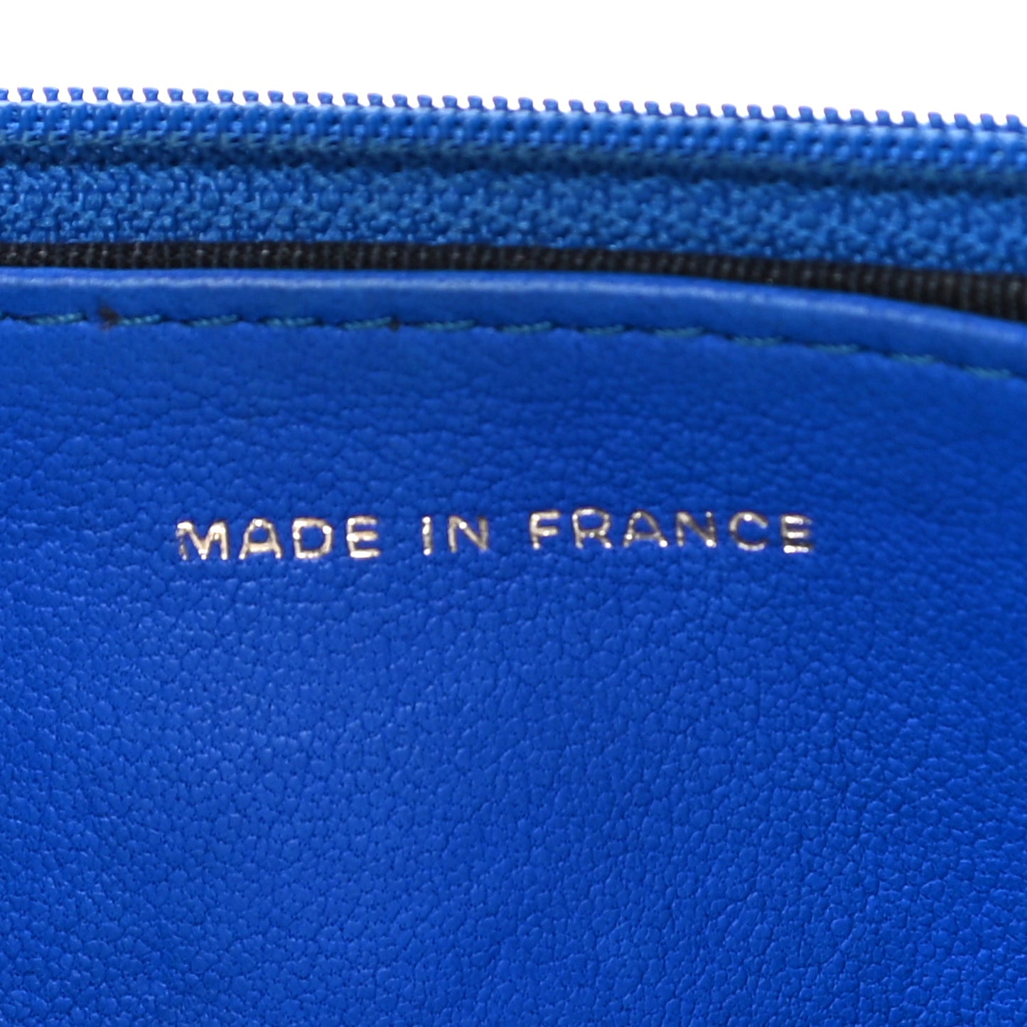 Crackled Patent Calfskin Puzzle Reissue Wallet On Chain WOC Blue