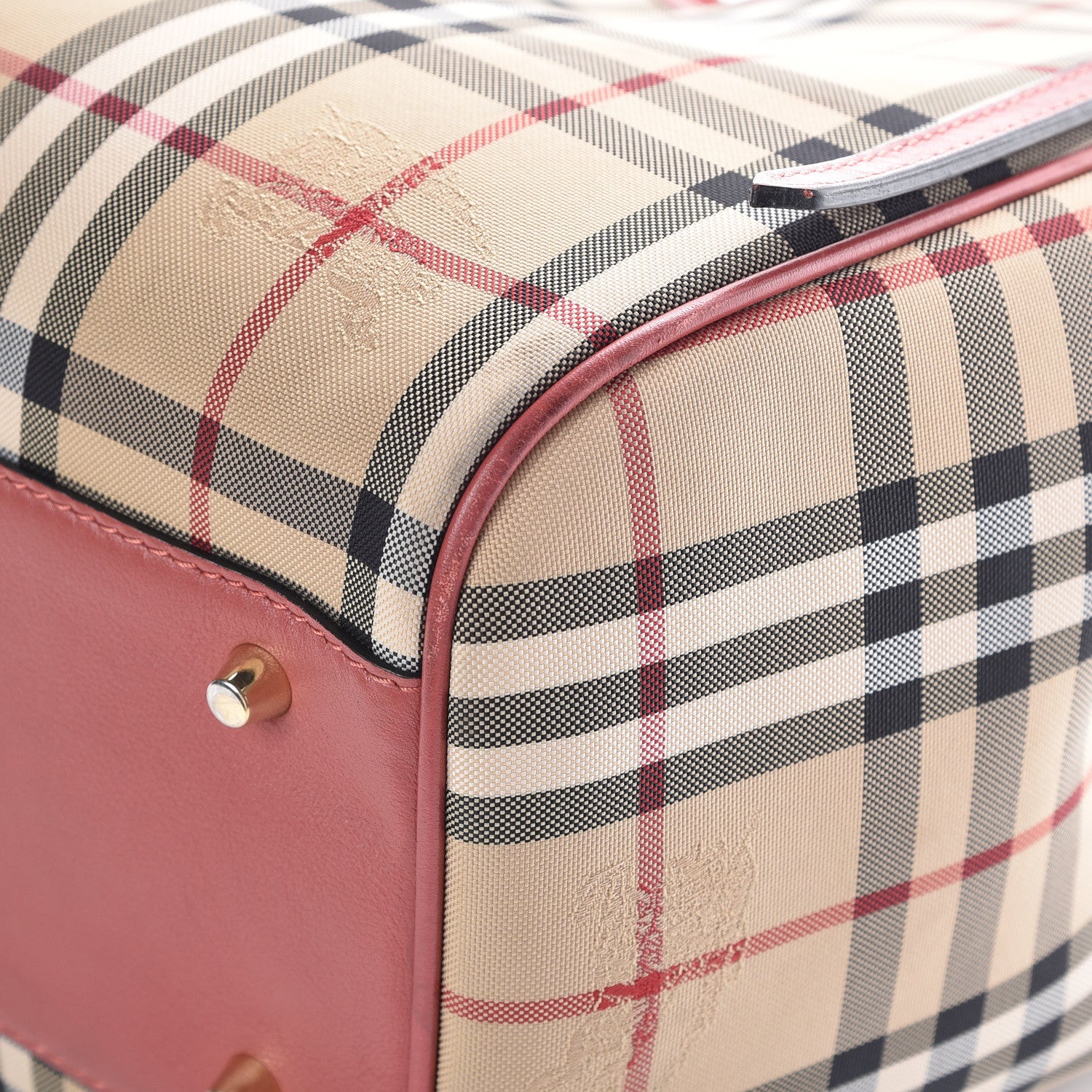 Burberry Horseferry Check Small Canterbury Tote Antique Rose 24 of 28