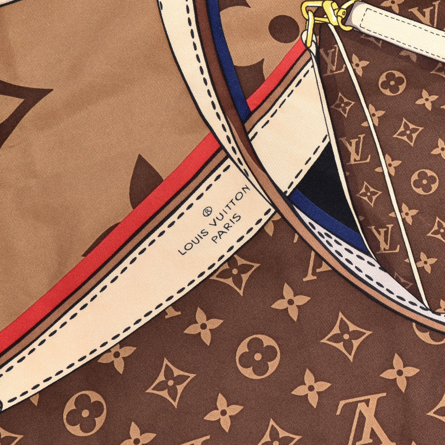 Louis Vuitton Silk Tribute To Square Scarf Brown 2 of 4