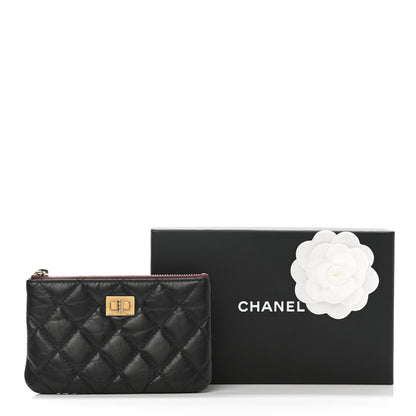 Chanel Aged Calfskin Quilted Small Reissue Cosmetic Case Black 9 of 9