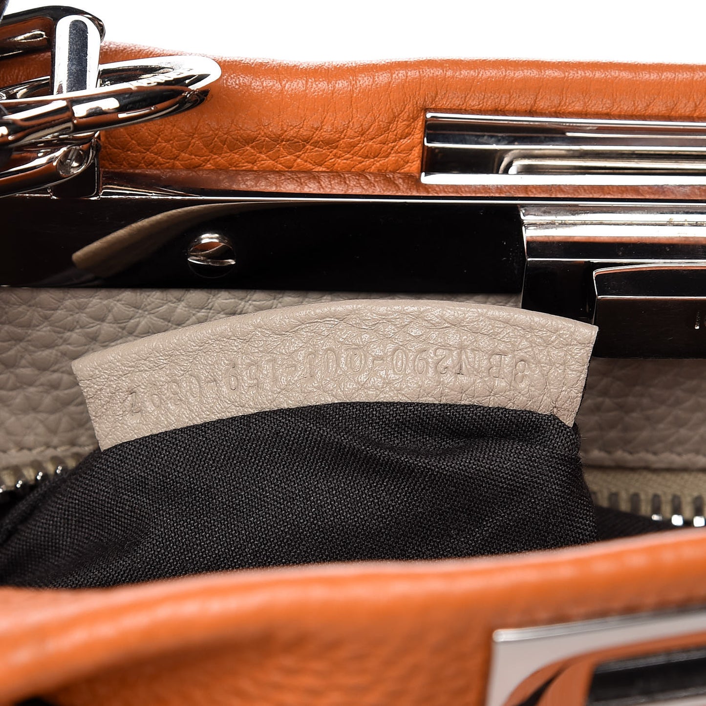 Cuoio Romano Selleria Bi-Color Medium Peekaboo Iconic Satchel Orange Stone