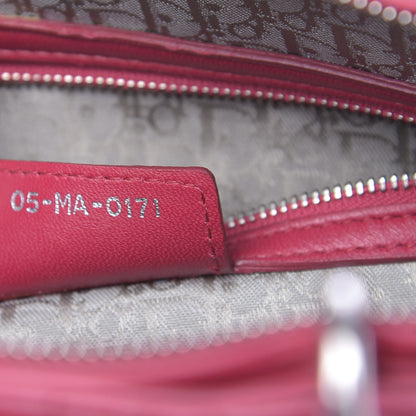 Christian Dior Lambskin Cannage Large Lady Dior Pink 7 of 13