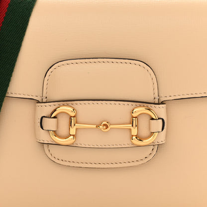 Gucci Azalea Calfskin Web Mini Horsebit 1955 Shoulder Bag Bubble Tea 8 of 13