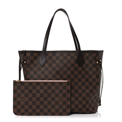 Louis Vuitton Damier Ebene Neo Neverfull MM Rose Ballerine 1 of 11