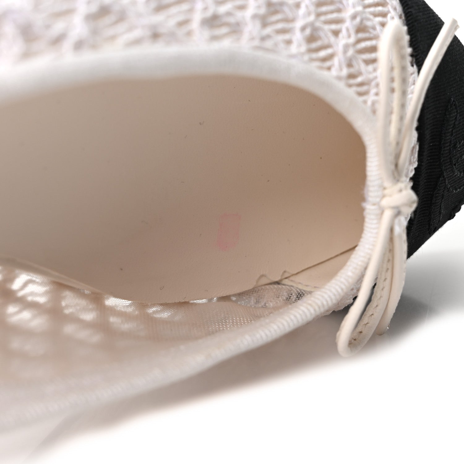 Chanel Mesh Crochet Grosgrain Cap Toe Ballerina Flats 36 White Black 9 of 9