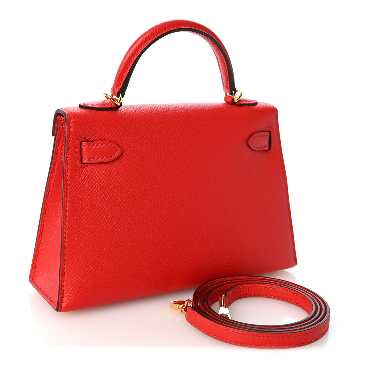 Hermes Epsom Mini Kelly Sellier 20 Rouge de Coeur 3 of 10