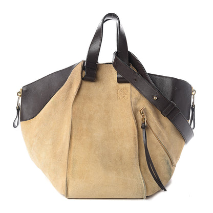 Loewe Suede Medium Hammock Shoulder Bag Gold 3 of 11