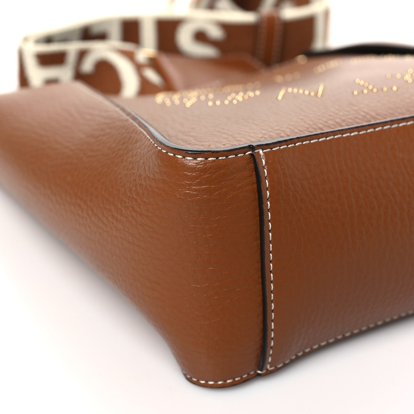 Grainy Alter Mat Studded Logo Mini Crossbody Pecan