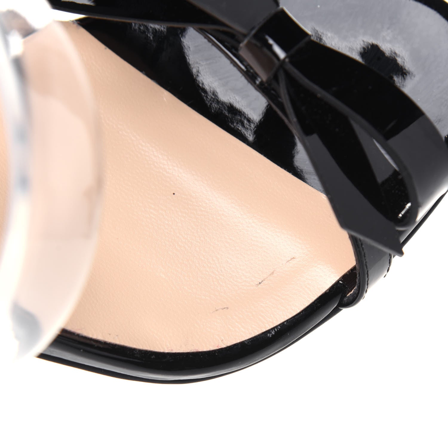 Christian Louboutin Patent PVC Just Nodo 85 Slide Sandals 36.5 Black 9 of 11