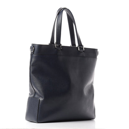 Fendi Vitello Elite Flamingo Shopping Tote Bag Blue Notte 3 of 11