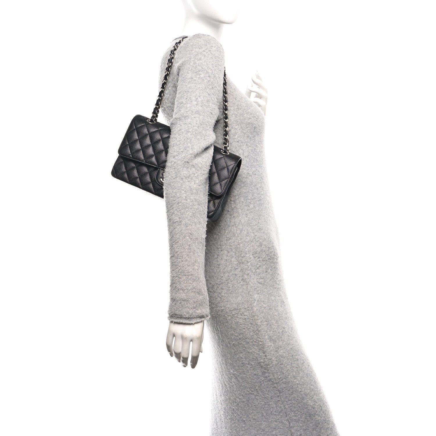 Chanel Caviar Quilted Medium Double Flap Black 2 of 12