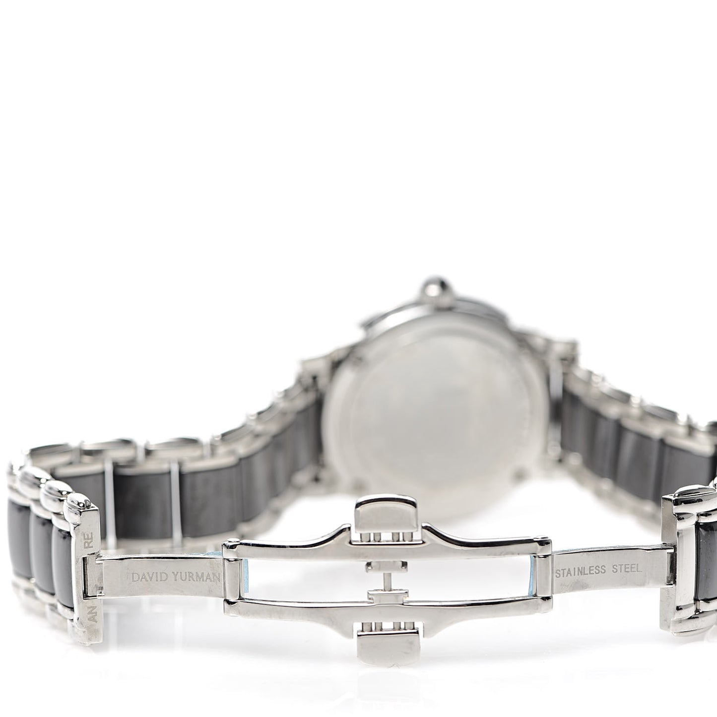 Stainless Steel Ceramic Diamond 30mm Classic Quartz Watch Black