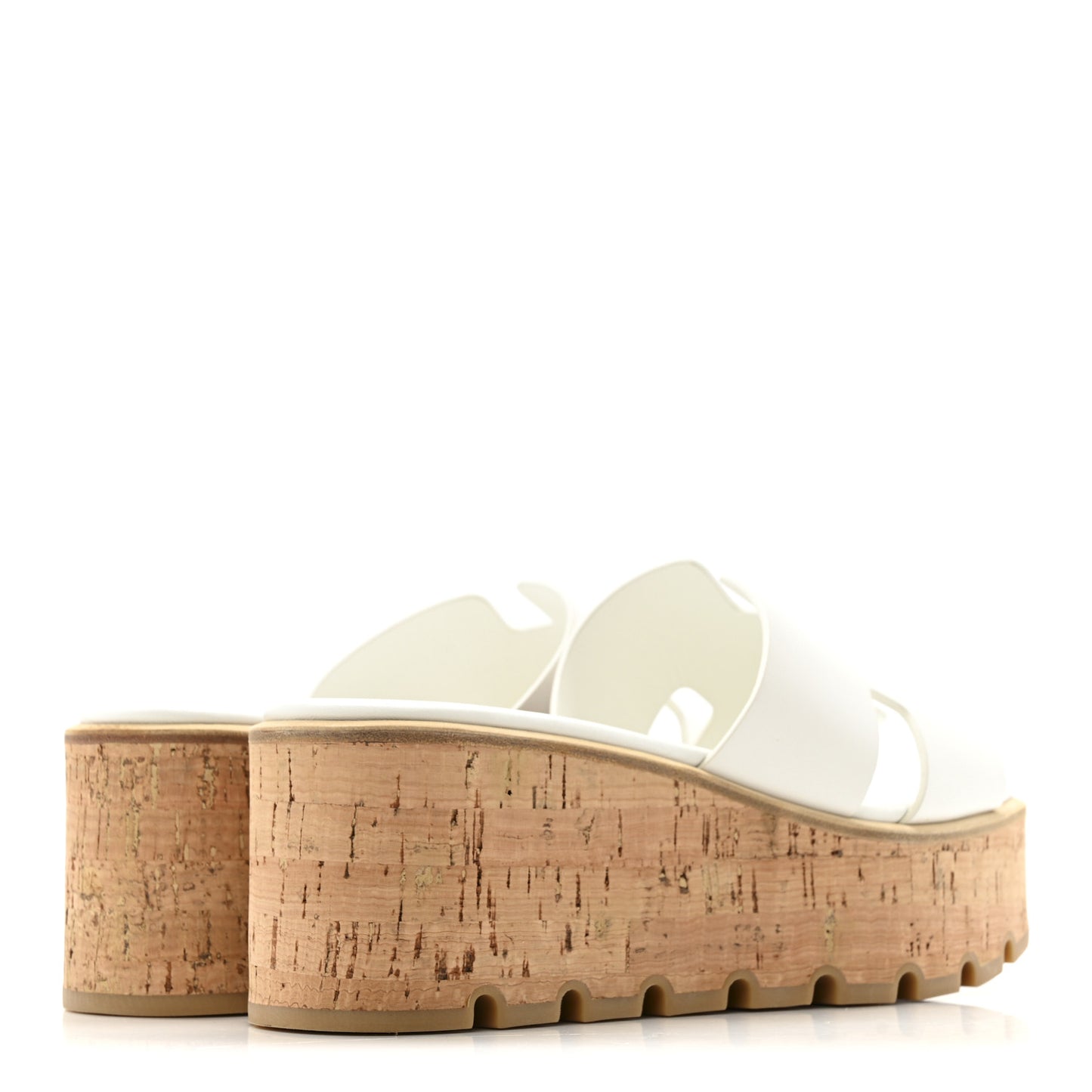Calfskin Cork Eze 30 Sandals 39 White