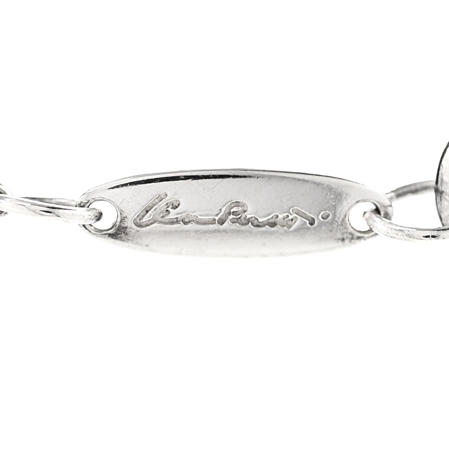 Sterling Silver 16mm Elsa Peretti Open Heart Pendant Necklace
