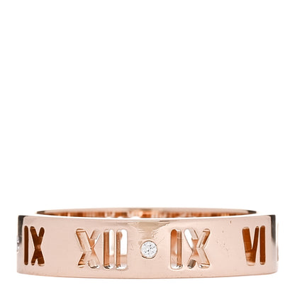 Tiffany 18K Rose Gold Diamond Atlas Pierced Ring 60 9.25 3 of 4