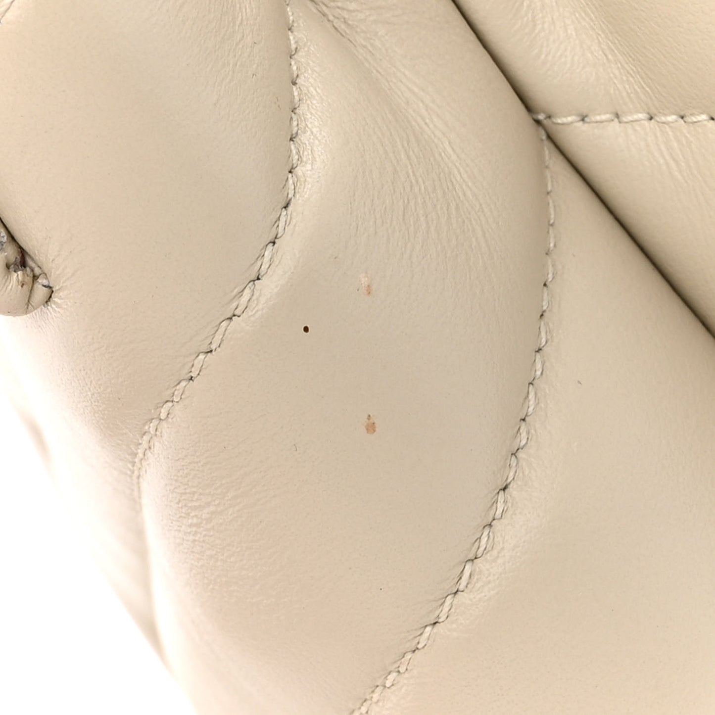 Calfskin Y Quilted Monogram Small Loulou Chain Satchel Crema Soft