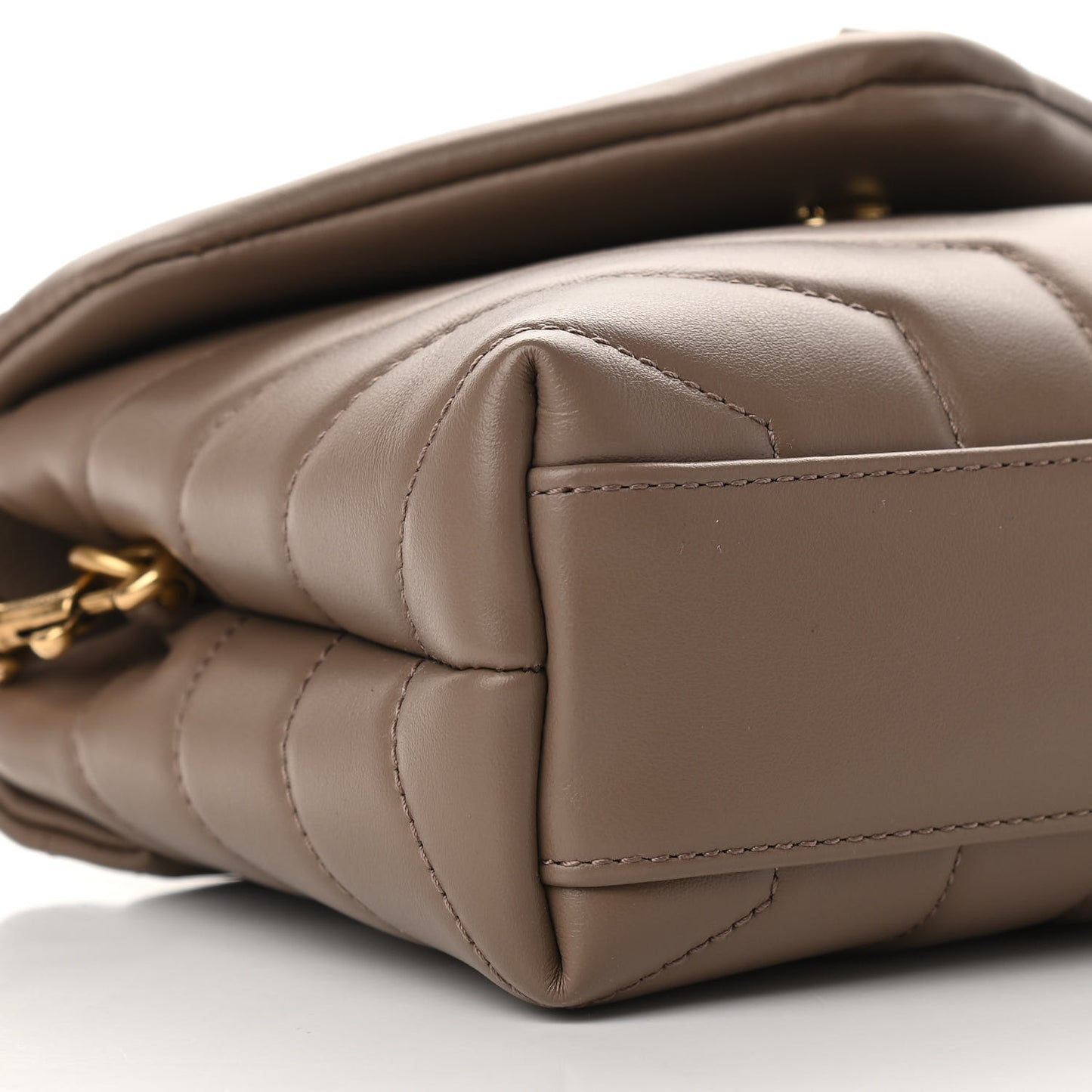Calfskin Y Quilted Monogram Toy Loulou Crossbody Bag Taupe
