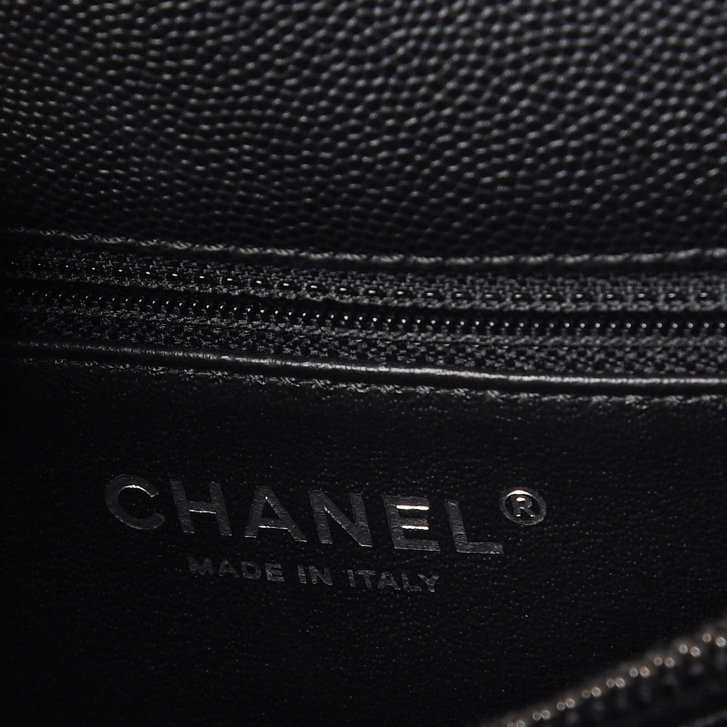 Caviar Lizard Quilted Small Coco Handle Flap Black