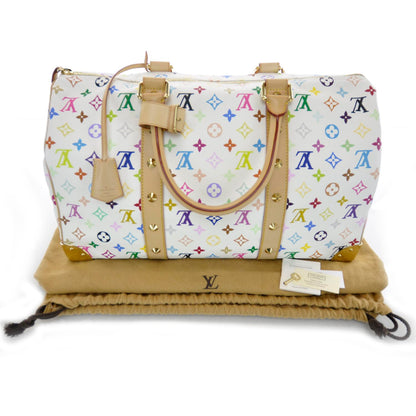 Louis Vuitton Monogram Multicolor Keepall 45 White 3 of 13