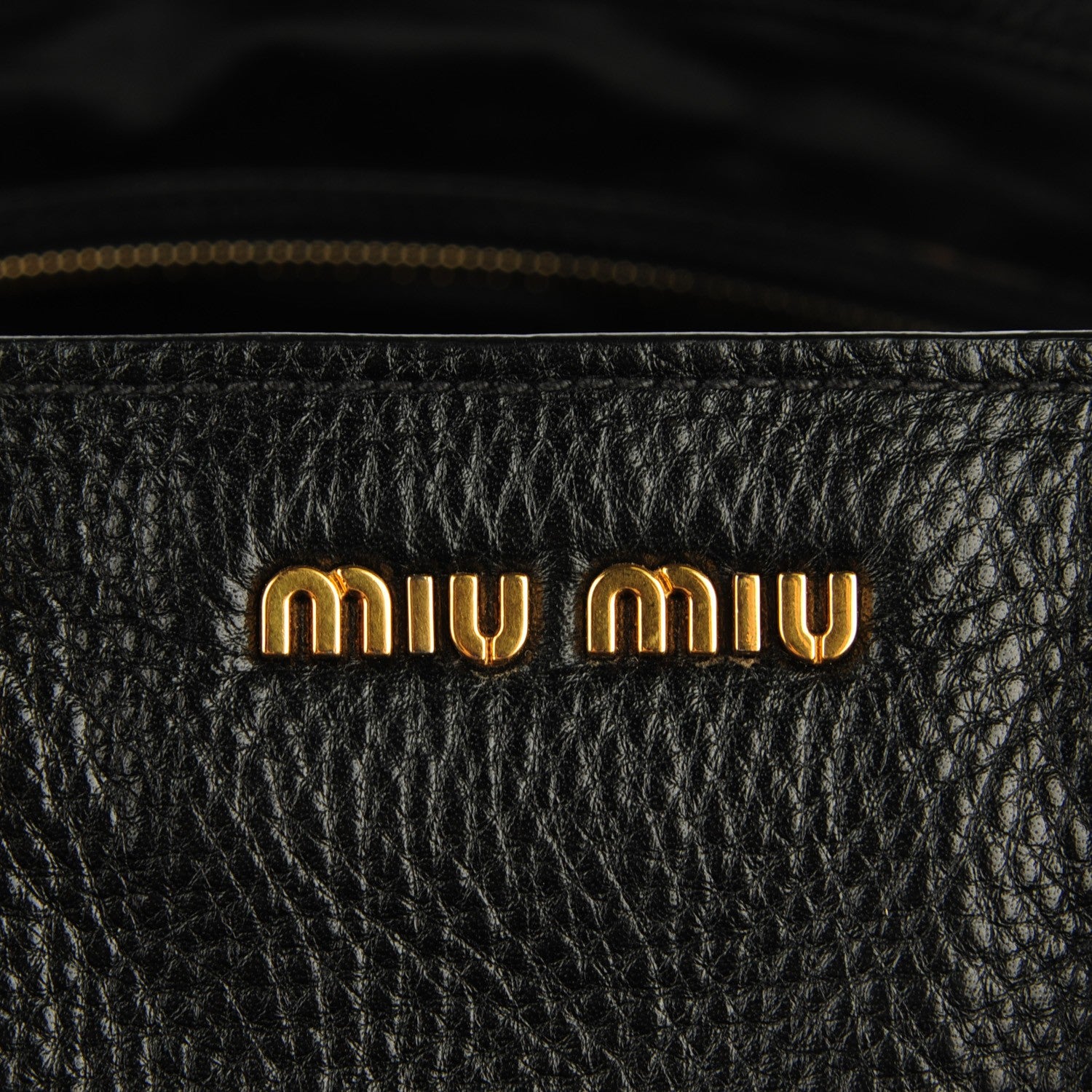 Miu Miu Vitello Caribu Top Handle Bag Nero Black 7 of 8