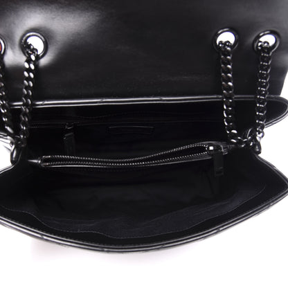 Saint Laurent Calfskin Y Quilted Monogram Medium Loulou Chain Satchel Black 4 of 10