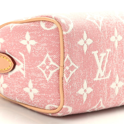 Louis Vuitton Monogram Jacquard Denim Nano Speedy Bandouliere Pink 7 of 8