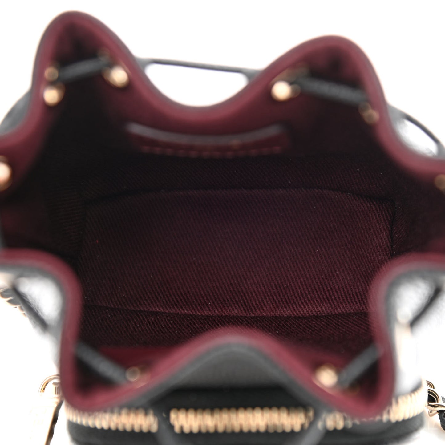 Caviar Quilted Mini CC Pocket Bucket Bag Black