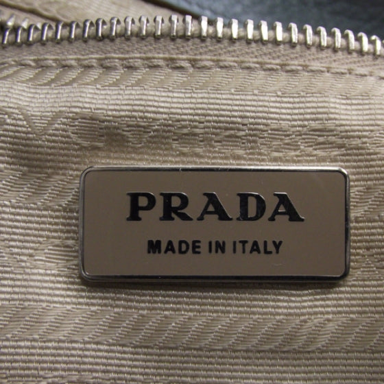 Prada Vitello Daino Large Shoulder Bag Blue 8 of 13