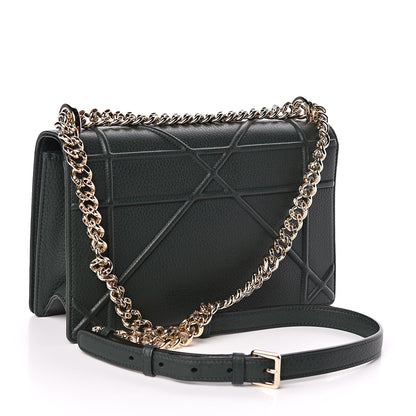 Christian Dior Grained Calfskin Medium Diorama Flap Bag Green 3 of 13