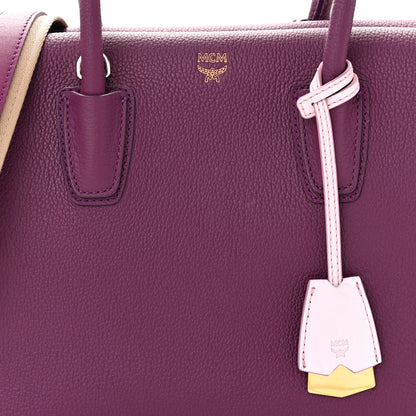 MCM Grained Calfskin Medium Milla Tote Mystic Purple 7 of 9